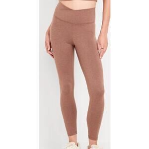 Old Navy Womens Extra High-Waisted Cloud Comfy 7/8 Ankle Leggings Warm Taupe XL